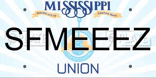 SFMEEEZ Mississippi License Plate