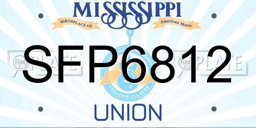SFP6812 Mississippi License Plate