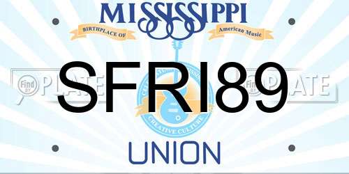 SFRI89 Mississippi License Plate