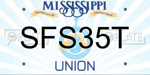 SFS35T Mississippi License Plate
