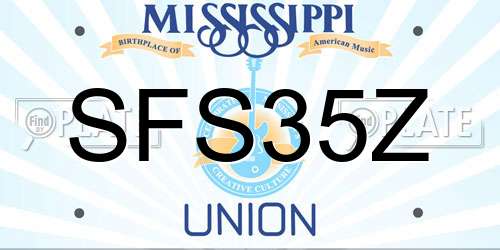 SFS35Z Mississippi License Plate