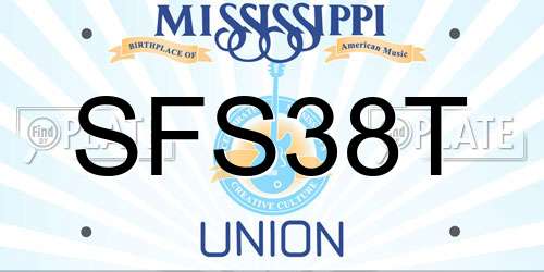 SFS38T Mississippi License Plate