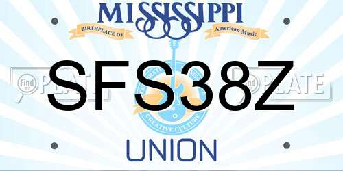 SFS38Z Mississippi License Plate