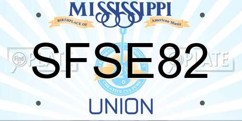 SFSE82 Mississippi License Plate