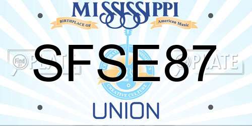 SFSE87 Mississippi License Plate