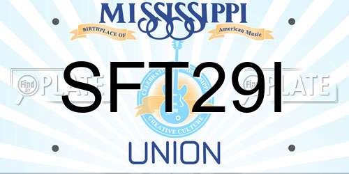 SFT29I Mississippi License Plate