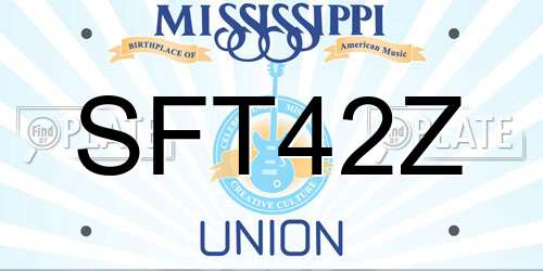 SFT42Z Mississippi License Plate