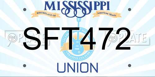 SFT472 Mississippi License Plate