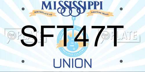 SFT47T Mississippi License Plate
