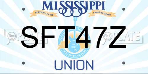 SFT47Z Mississippi License Plate