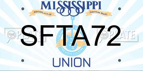 SFTA72 Mississippi License Plate