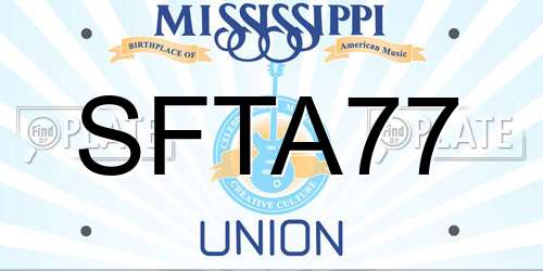 SFTA77 Mississippi License Plate