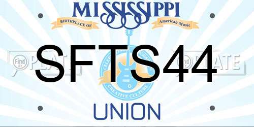 SFTS44 Mississippi License Plate