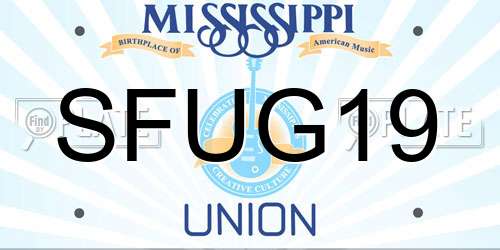 SFUG19 Mississippi License Plate