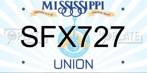 SFX727 Mississippi License Plate