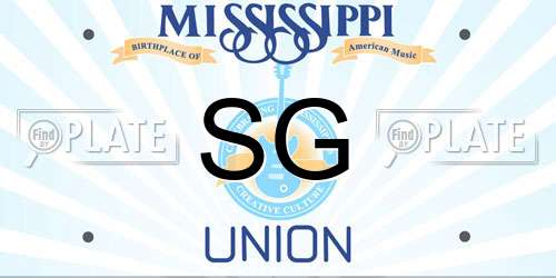 SG Mississippi License Plate