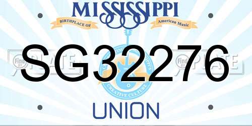 SG32276 Mississippi License Plate