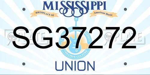 SG37272 Mississippi License Plate
