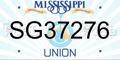 SG37276 Mississippi License Plate