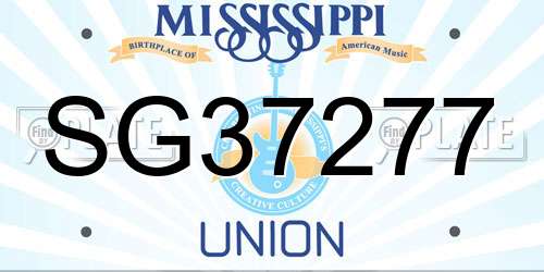 SG37277 Mississippi License Plate