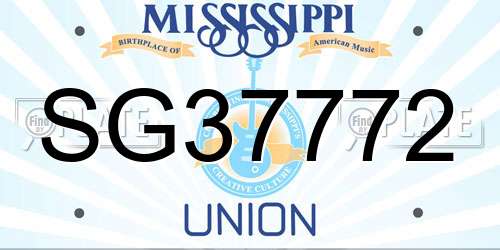 SG37772 Mississippi License Plate