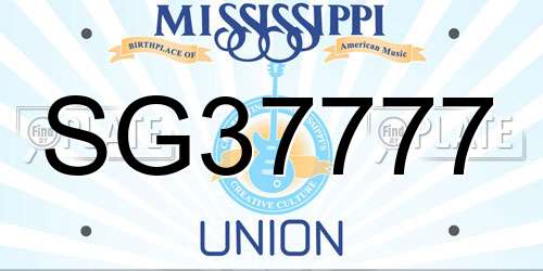 SG37777 Mississippi License Plate