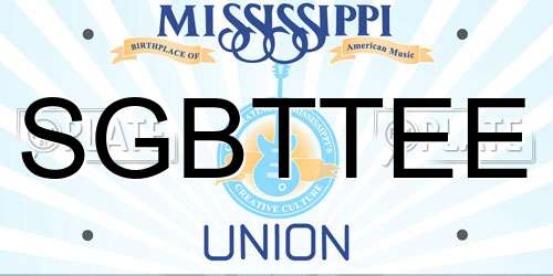 SGBTTEE Mississippi License Plate