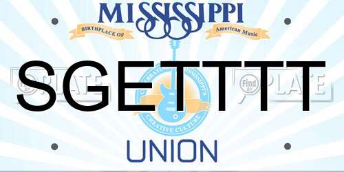 SGETTTT Mississippi License Plate