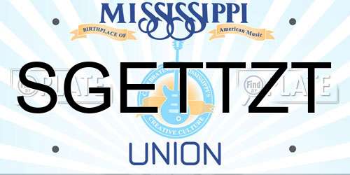 SGETTZT Mississippi License Plate