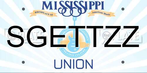 SGETTZZ Mississippi License Plate