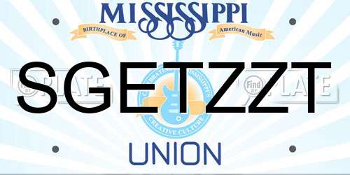 SGETZZT Mississippi License Plate