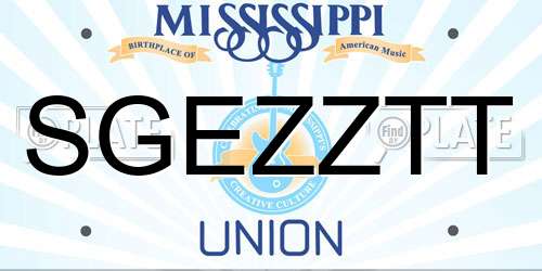 SGEZZTT Mississippi License Plate