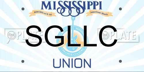 SGLLC Mississippi License Plate