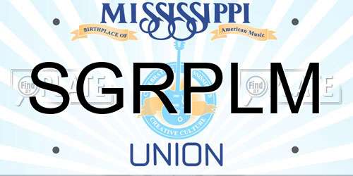 SGRPLM Mississippi License Plate