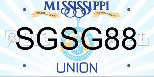 SGSG88 Mississippi License Plate