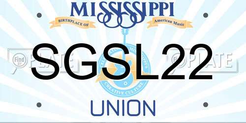 SGSL22 Mississippi License Plate