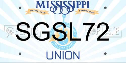 SGSL72 Mississippi License Plate