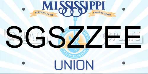 SGSZZEE Mississippi License Plate