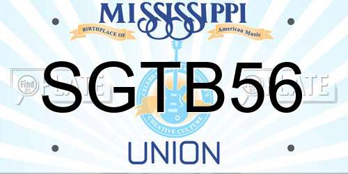 SGTB56 Mississippi License Plate