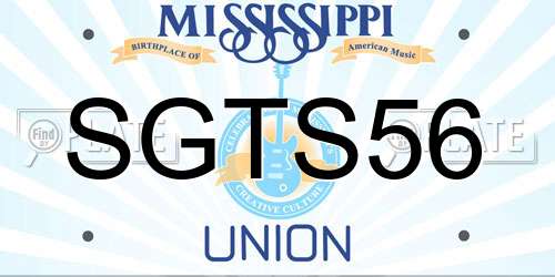 SGTS56 Mississippi License Plate
