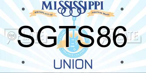 SGTS86 Mississippi License Plate