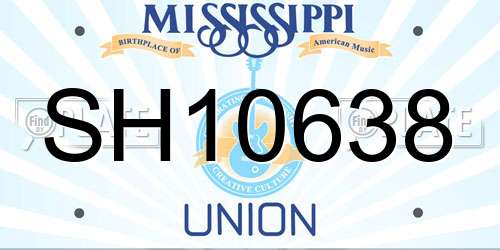 SH10638 Mississippi License Plate