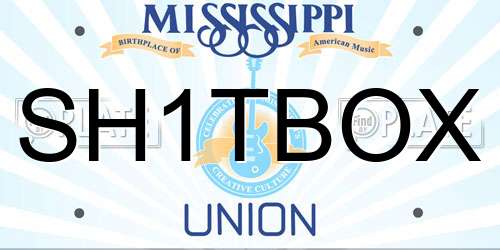 SH1TBOX Mississippi License Plate