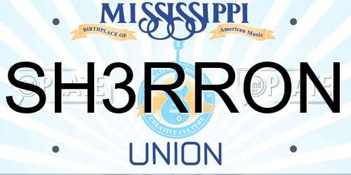 SH3RRON Mississippi License Plate