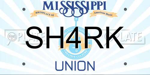 SH4RK Mississippi License Plate