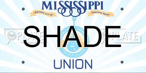 SHADE Mississippi License Plate