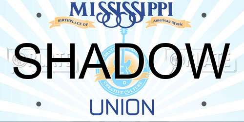 SHADOW Mississippi License Plate