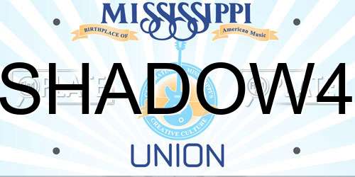 SHADOW4 Mississippi License Plate