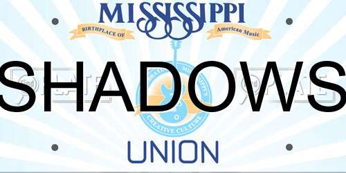 SHADOWS Mississippi License Plate