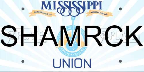 SHAMRCK Mississippi License Plate